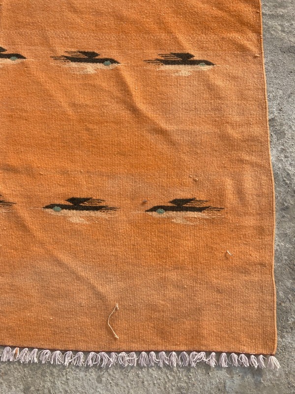 Vintage Handmade Traditional Lovely Moroccan Kilim Floor Rug Carpet 203x113 cm gallery