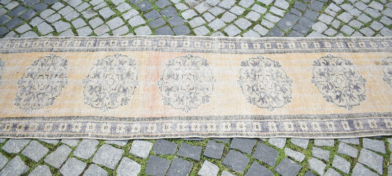 Vintage Runner Rug 30'' x 132'' Turkish Hand Knotted Rug Hallway Oushak Area Rug gallery