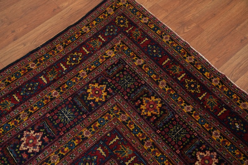 Pre-1900 Vegetable Dye Wool Hand-knotted Palace Size Rug Antique Carpet 12x16 gallery