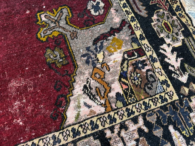 1980s Vintage Turkish Oushak Rug 5x8 ft Farmhouse Handknotted Wool Area Carpet gallery