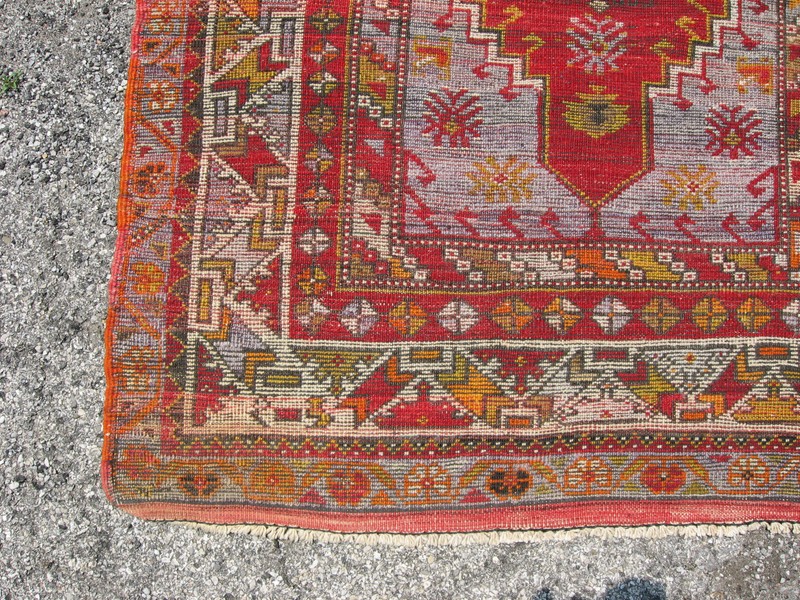 Antique Vintage Turkish Oushak / Ushak Rug Size 38" x 62" Carpet gallery