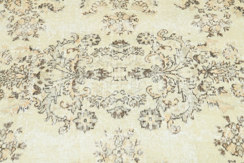 5x8 Turkish Area Rug Hand-Knotted Vintage Neutral Wool Rug Oushak Carpet,173 gallery