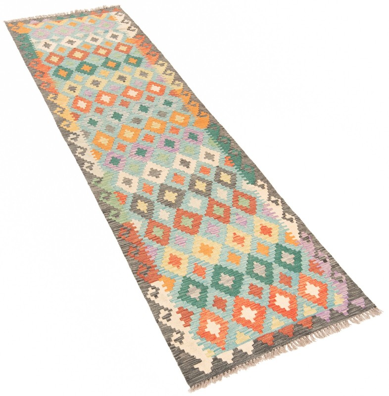 Kelim Afghan 288X83 Cm Handwoven Oriental Carpet Rug Runner gallery
