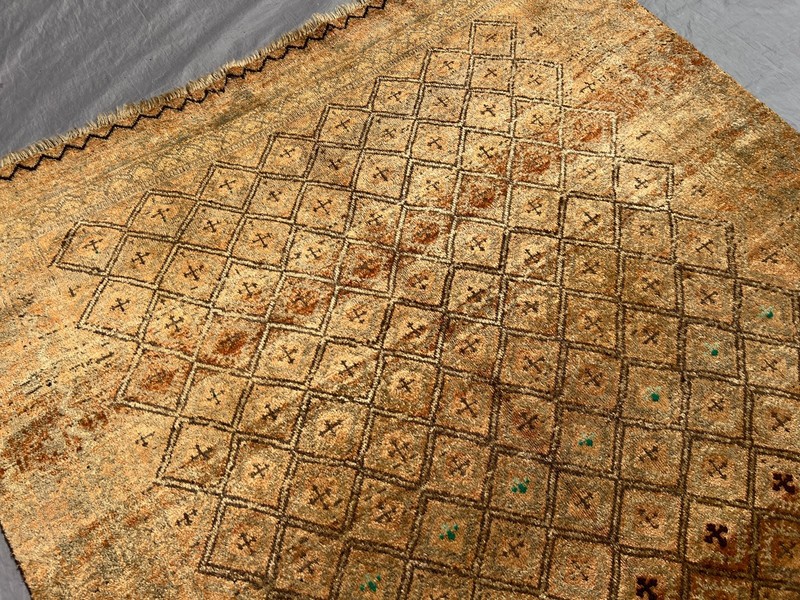 Terracotta Antique Afghan Muted Rug 5x10 Geometric Baluchi Neutral Tribal Carpet gallery