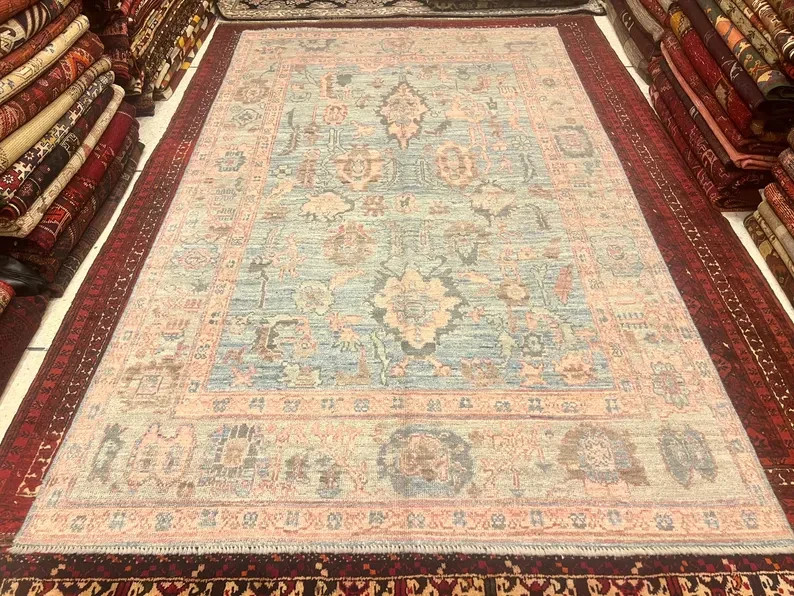 165 X 2705CM Stunning Natural Vegetable Dye Contemporary Oushak Turkoman Carpet gallery