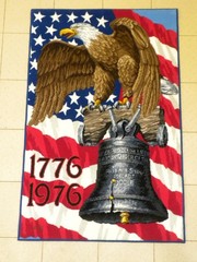Vintage American Legend Wall Rug 1776-1976 Liberty Bell New