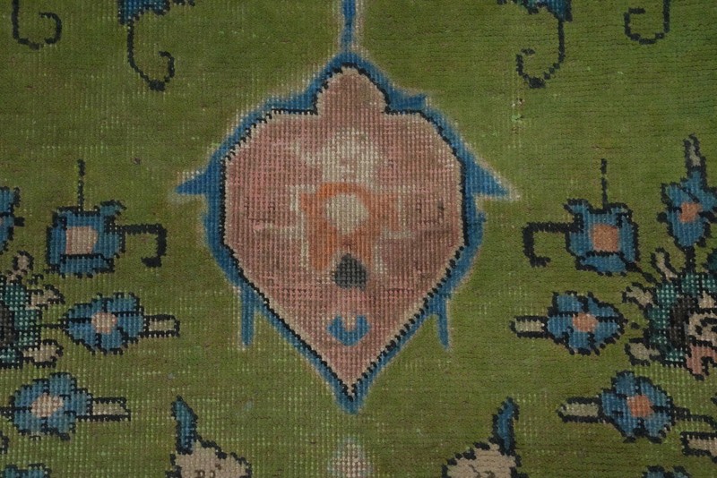 Traditional Style Green/ Orange Wool Area Rug 6x10 ft Handmade Over-dyed Carpet gallery