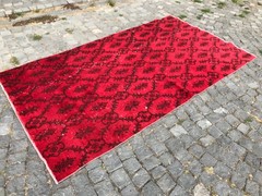 Bohemian Area Rug Handmade Wool Rug Turkish Vintage Traditional Rug 4,6 x 8,3 ft