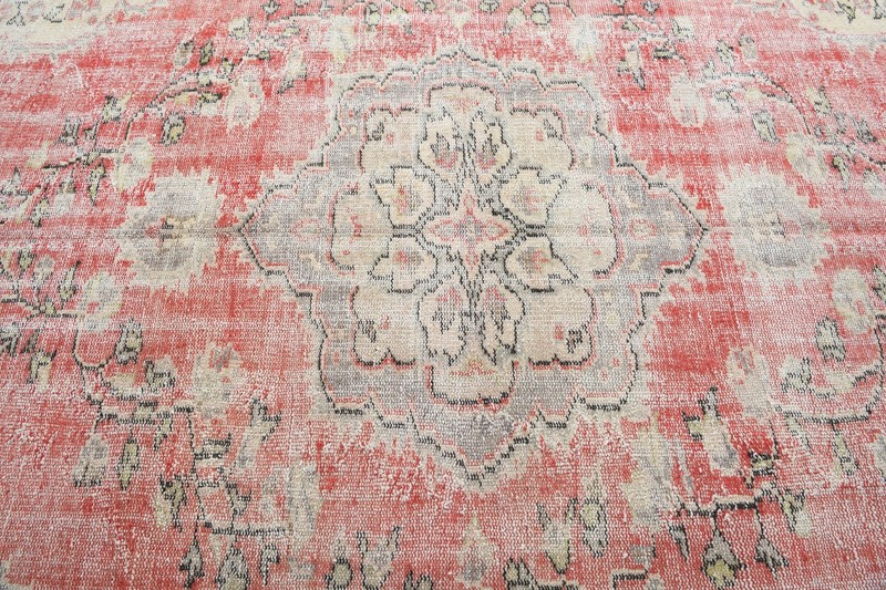 4x8 ft rugs, antique turkish carpet vintage oushak rug hand-knotted wool rug,395 gallery