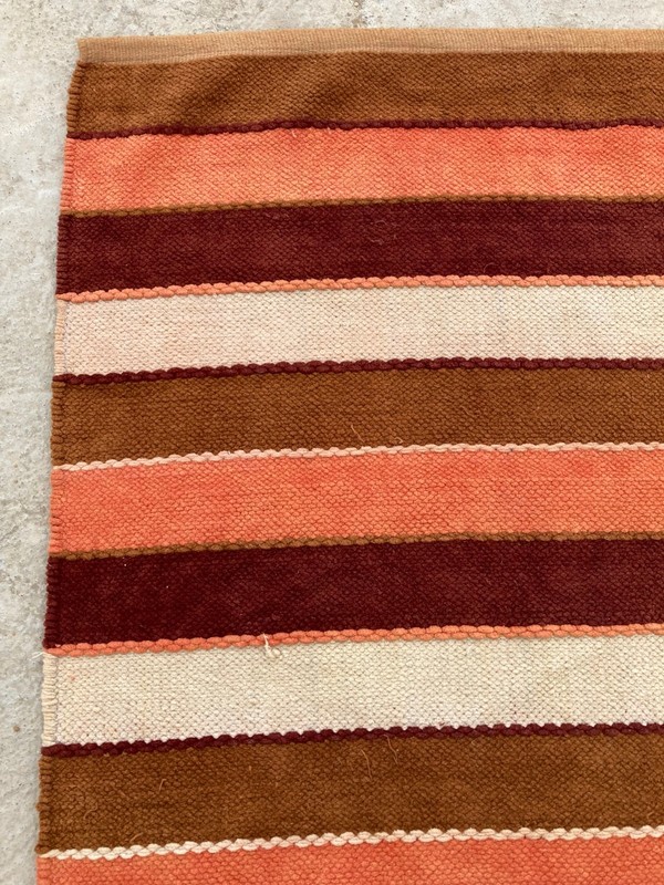 Vintage Traditional Handmade Beautiful Striped Kilim Floor Rug Carpet 180x116 cm gallery