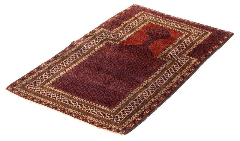 Vintage 3'0" x 4'11" Traditional Hand Knotted Vegetable Dye Wool Area Rug gallery