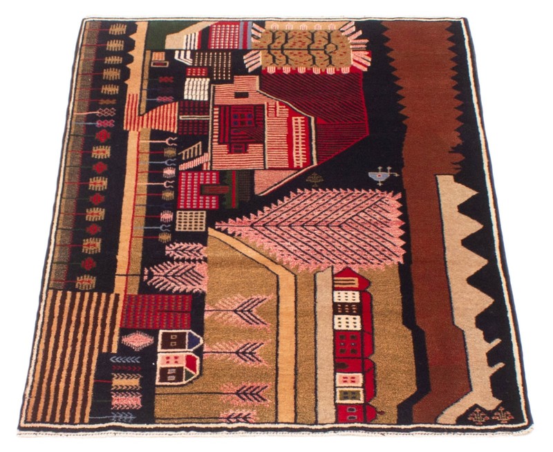 Vintage Traditional Hand-Knotted Area Rug 3'1" x 4'6" Oriental Wool Carpet gallery
