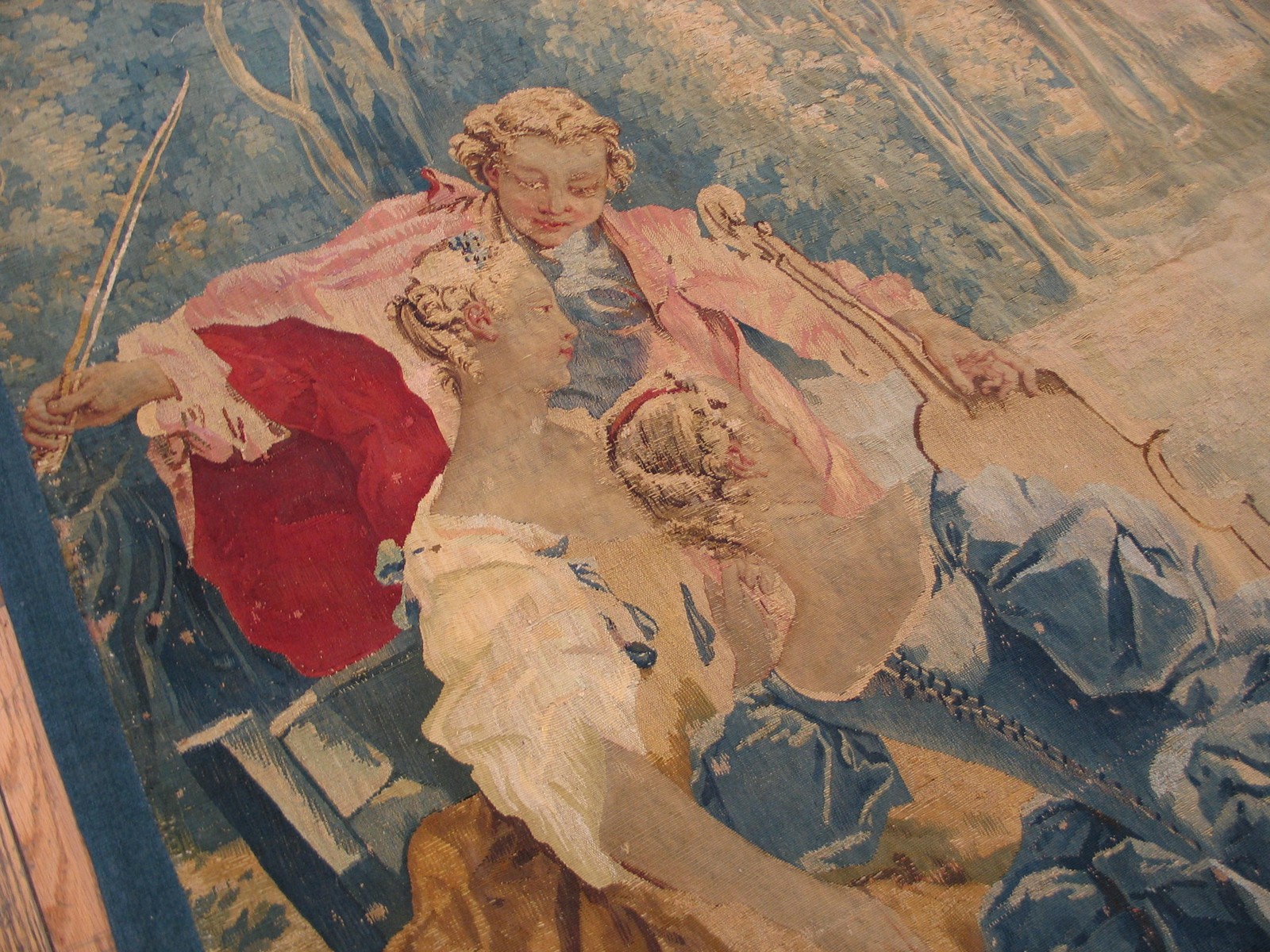 4'x8' Antique 18th Century French Romantic Pastoral Rococo Aubusson Tapestry gallery