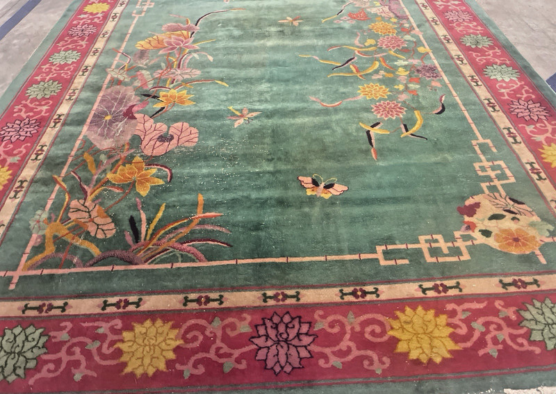 CHINESE ORIENTAL ART DECO RUG DRAMATIC DESIGN ANTIQUE STYLE gallery