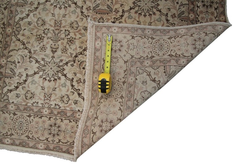 4x6 Rare Vintage Handmade Pakistani Wool Rug Vase Pattern Fine weave Tapestry gallery