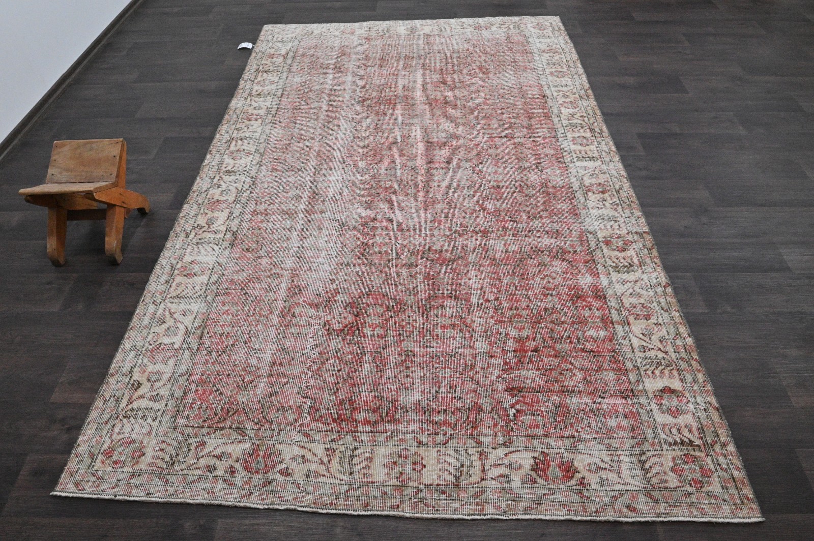 Oushak Turkish Vintage Rug 5x9 Kilim Rug Anatolian Handmade Boho Decor PINK gallery