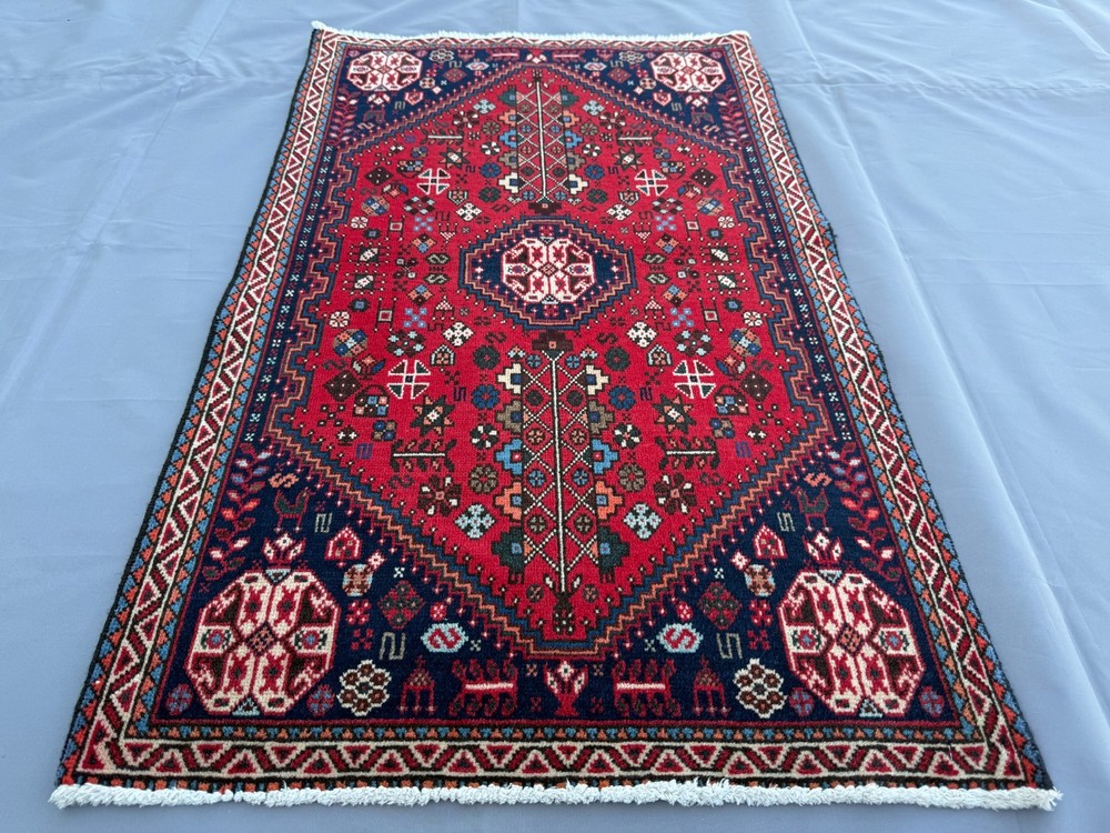 Fine Antique Caucasian Abadeh Rug 2x3 Hand Knotted Persian Style Oriental Carpet