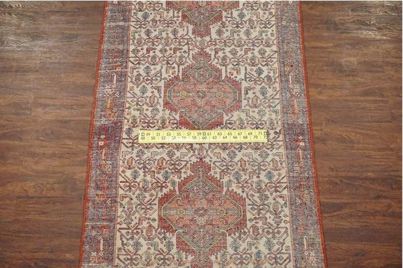 Vintage Hand‑Knotted Wool Gallery Runner 43x120 in • Circa 1960 • Malayer Style gallery