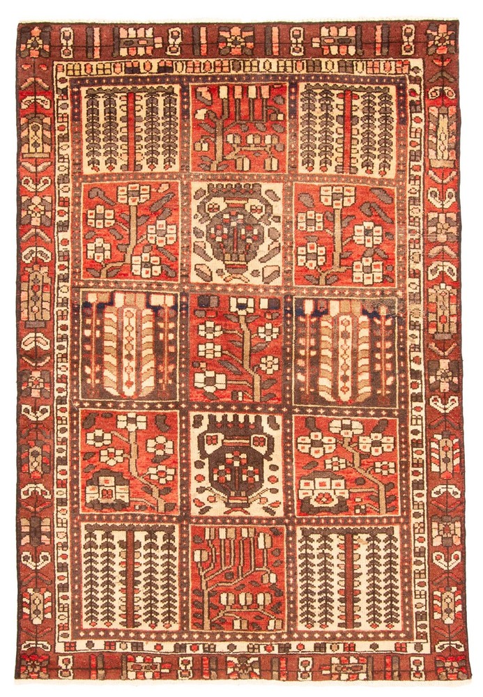 Traditional Vintage Hand-Knotted Area Rug 4'2" x 6'5" Oriental Wool Carpet