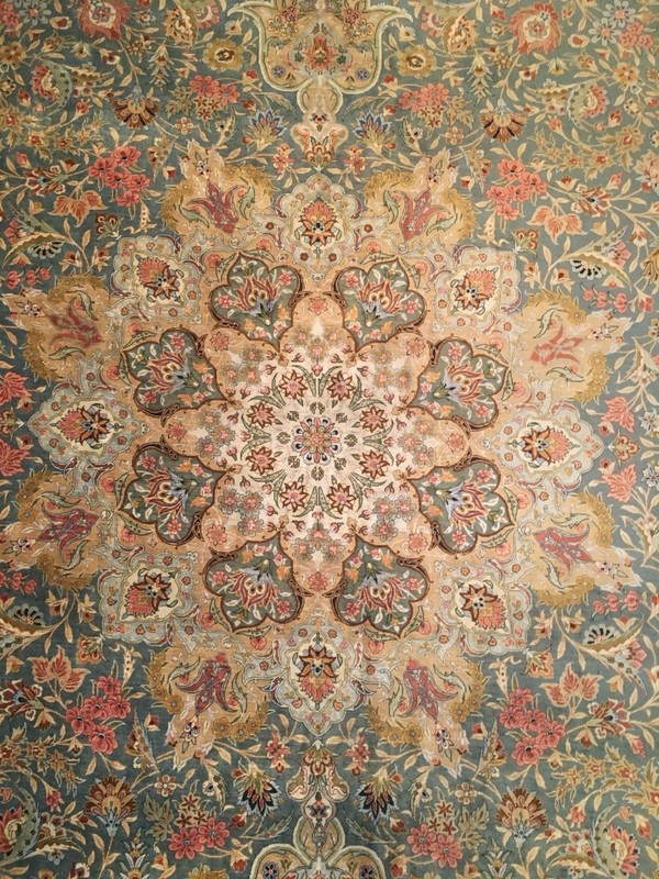 Very Fine Pure Silk Carpet 6.5 ft. x 10.5 ft. Signed “Mir Mehdi” gallery