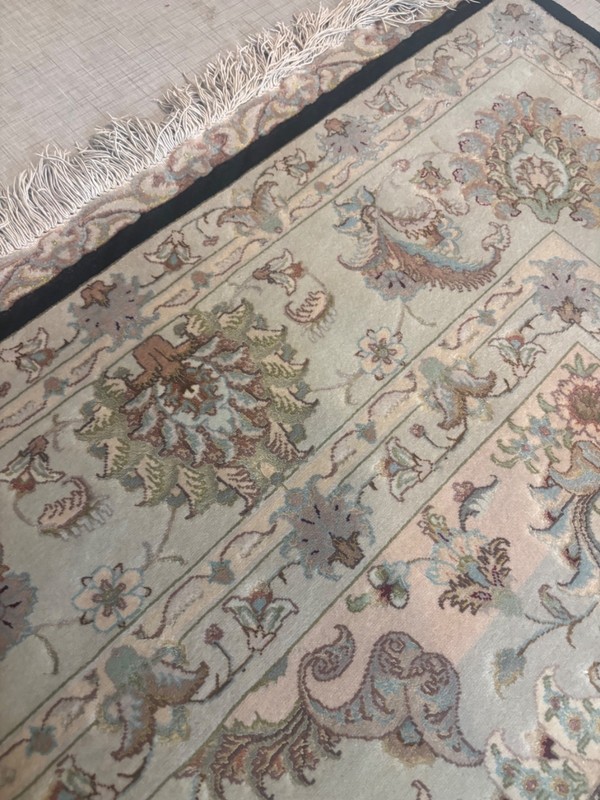 10.6x6.7. WOOL AND SILK HANDMADE RUG. CARPET .WITH SIGNATURE gallery