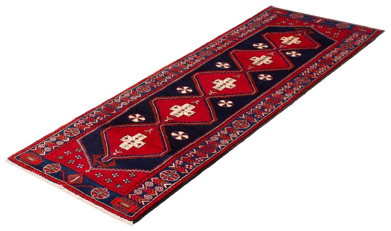 3'9" x 9'10" Vintage Hand-knotted Runner Rug Traditional Oriental Wool Carpet gallery