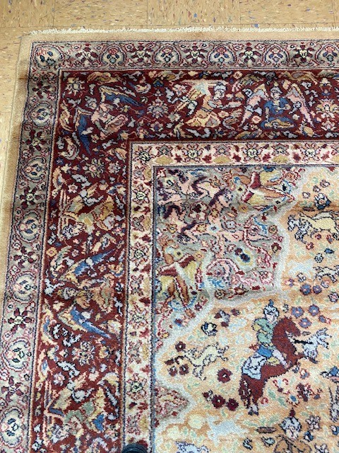 USED AUTHENTIC AMERICAN KARASTAN HUNTING PATTERN # 723 RUG ART CARPET 8'8" x 12' gallery
