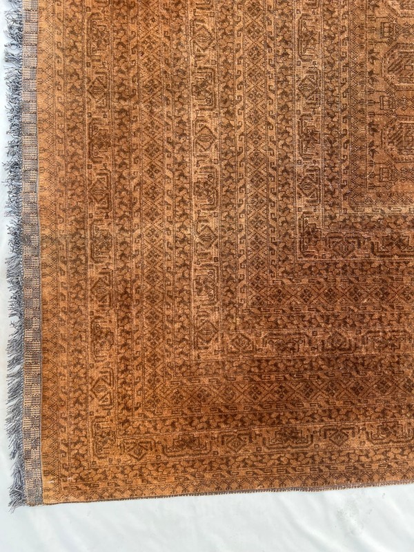 8x11 Antique Turkmen Rug, Hand Knotted Tribal Vintage Brown Boho Living Room Rug gallery