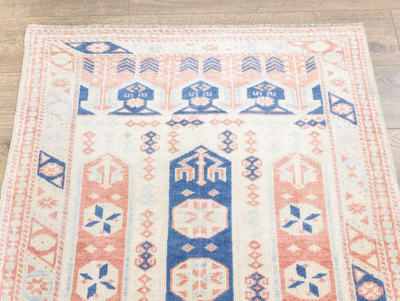 Modern Traditional Turkish Carpet 3'3''x4'5'' ft Hand-knotted Oushak Small Rug gallery
