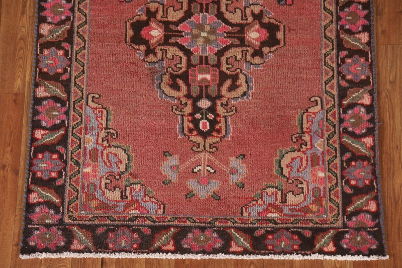 Geometric 13 ft Runner Rug 3x13 Wool Handmade Traditional Hallway Carpet gallery