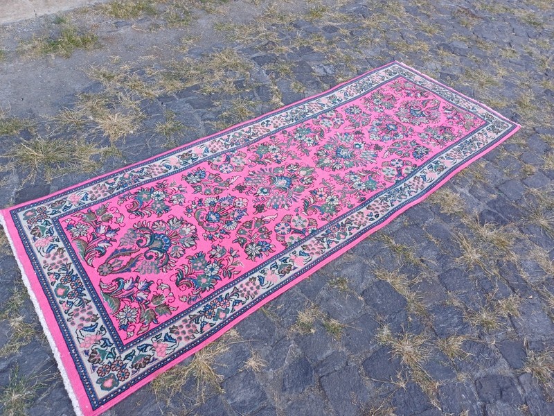 3x7 Sarouk Persian Patterned runner rug 2.56 x 7.22 ft Vintage rug 78 x 220 cm gallery