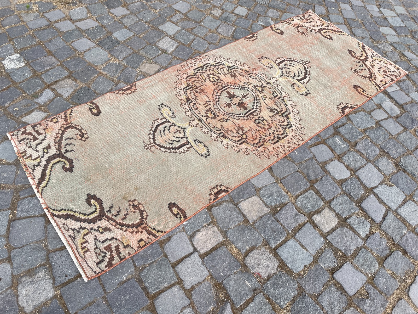 Turkish Vintage Rug Handmade Wool Rug Bohemian Runner Rug Home Rug 2,5 x 6,7 ft gallery