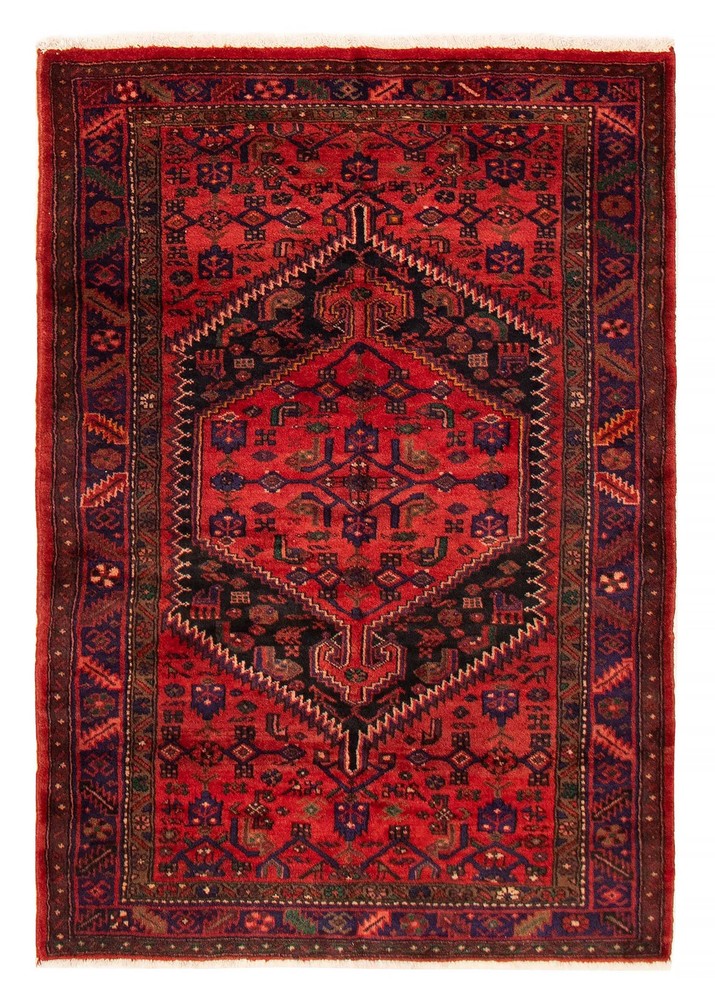 Vintage Hand-Knotted Area Rug 4'5" x 6'5" Traditional Oriental Wool Carpet