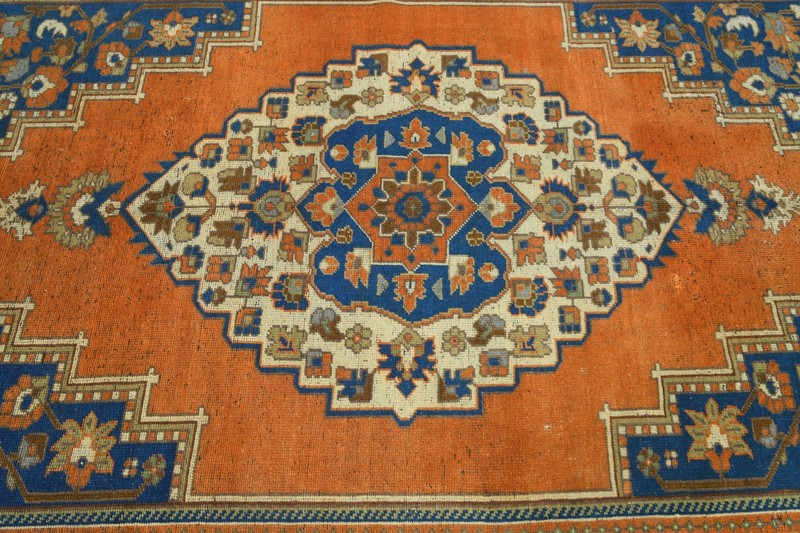 4x8 Turkish Hand-Knotted Vintage Oushak Area Rug Boho Decor Wool Carpet,603 gallery