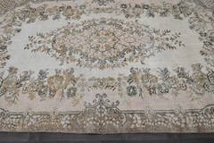 Oushak 6×10,Turkish Rug,vintage,anatolian,BEIGE,kilim,Bohemian,handmade,wool