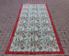 Anatolian Floral Handmade Carpet Traditional Vintage Authentic Area Rug 5×9 ft
