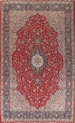Vintage Vegetable Dye Red Kirman Large Rug 11×16 Wool Hand-knotted Carpet