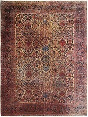 9×12 Estate Antique Handmade Traditional Wool Rug Gold 274cm x 365cm c.1890
