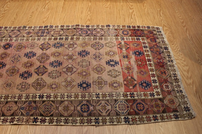 Antique Baktyari 4x11 ft. AUTHENTIC hall runner ORIENTAL RUG Hamadan circa 1950 gallery