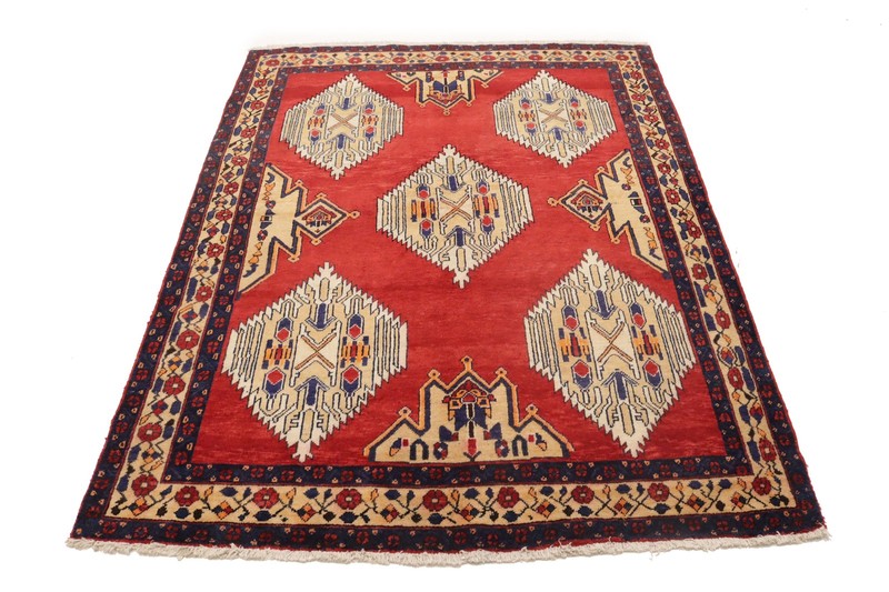 Hand-Knotted Vintage Tribal Oriental Rug Wool Farmhouse Boho Decor Carpet 5X6 ft gallery