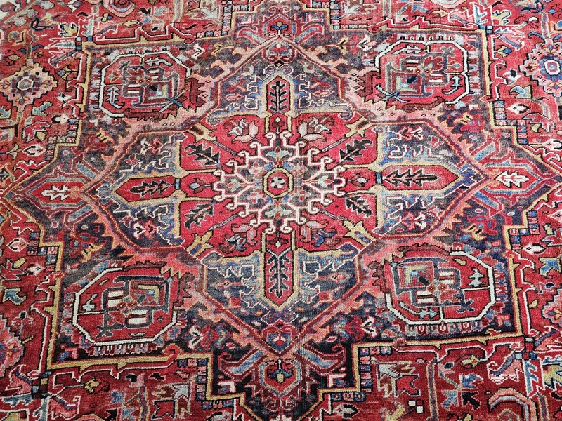 9 x 11 ANTIQUE FINE HERIZ VINTAGE SERAPI USHAK KAZAK CAUCASIAN gallery