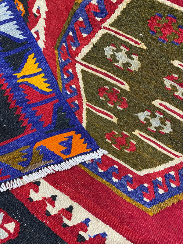 Turkish 5x10ft Living Room Rug | Antique Anatolian Kilim Rug Cappadocia'n Kilim gallery