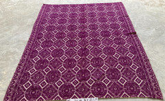 Vintage Handmade Geometric Traditional Wool Area Rug 234×178 cm