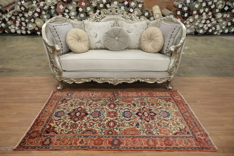 Pre-1900 Antique 4x6 Vegetable Dye All-Over Floral in Multicolor Area Rug gallery