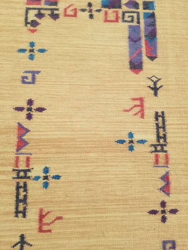 Vintage Traditional Handmade Beautiful Moroccan Kilim Floor Rug Carpet 120x68 cm gallery