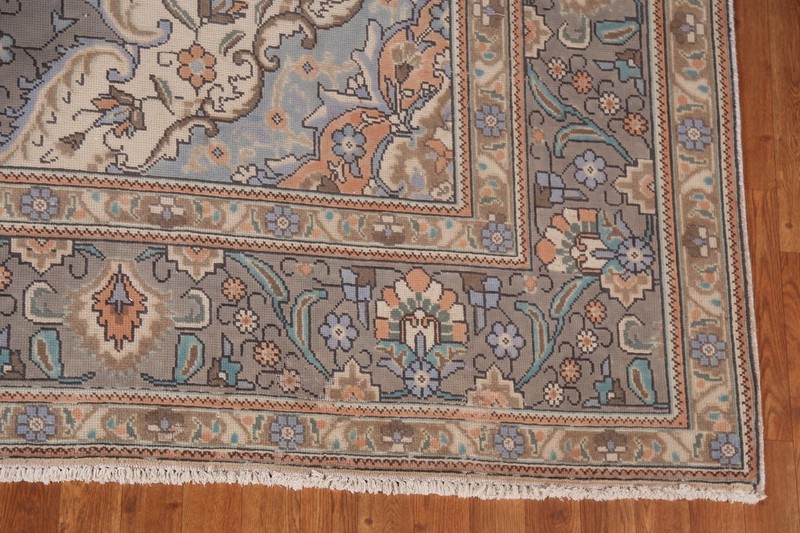 Vintage Gray Living Room Area Rug 10x13 Traditional Wool Hand-knotted Carpet gallery