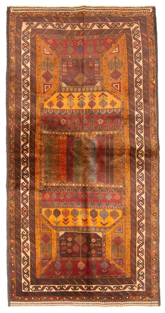 Traditional Vintage Hand-Knotted Carpet 3'5" x 6'7" Wool Area Rug