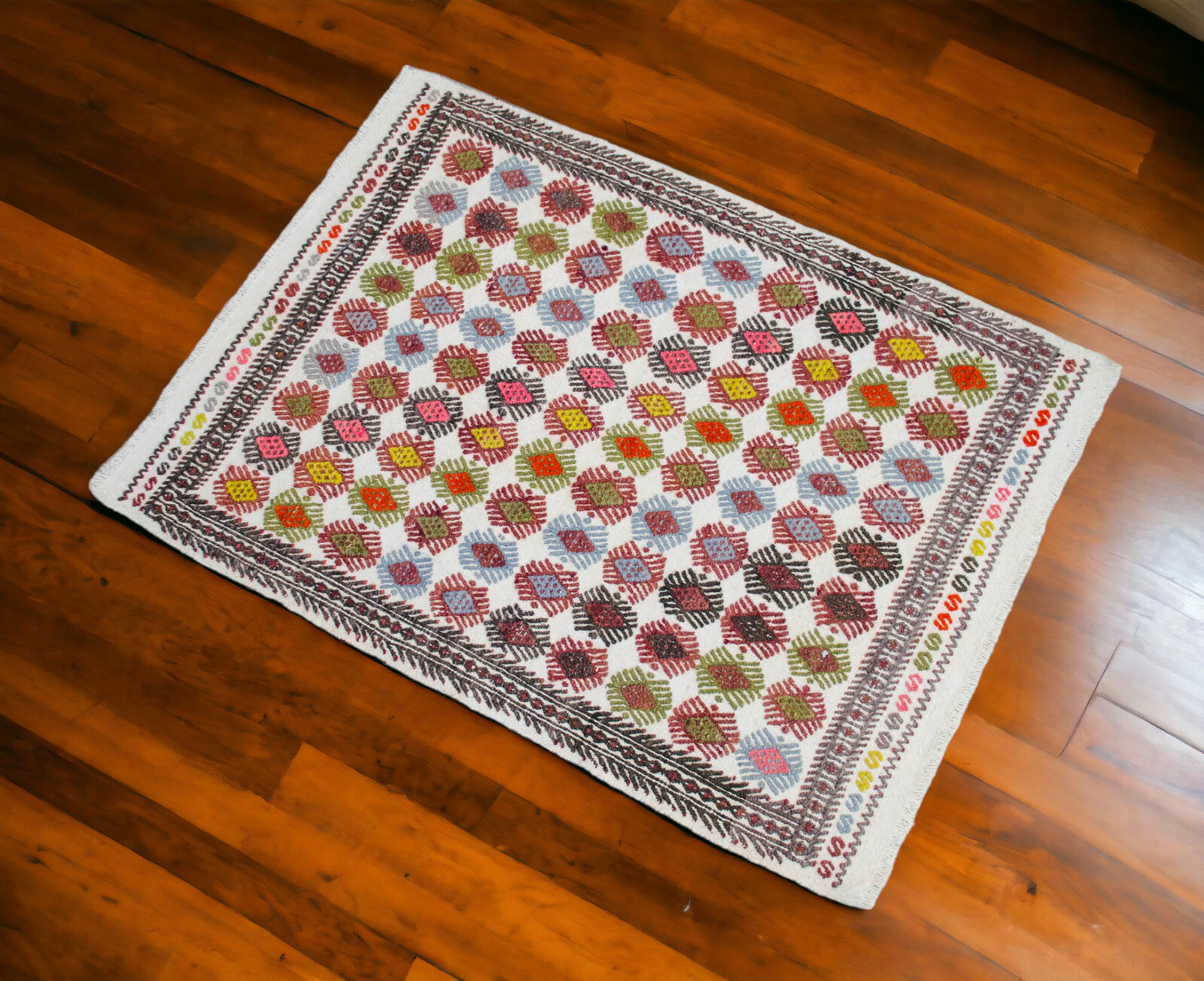 2x3 Rug HandMade Turkish Rug, Braided Sofreh Rug Vintage Small Rug 2′ x 2′9″ gallery