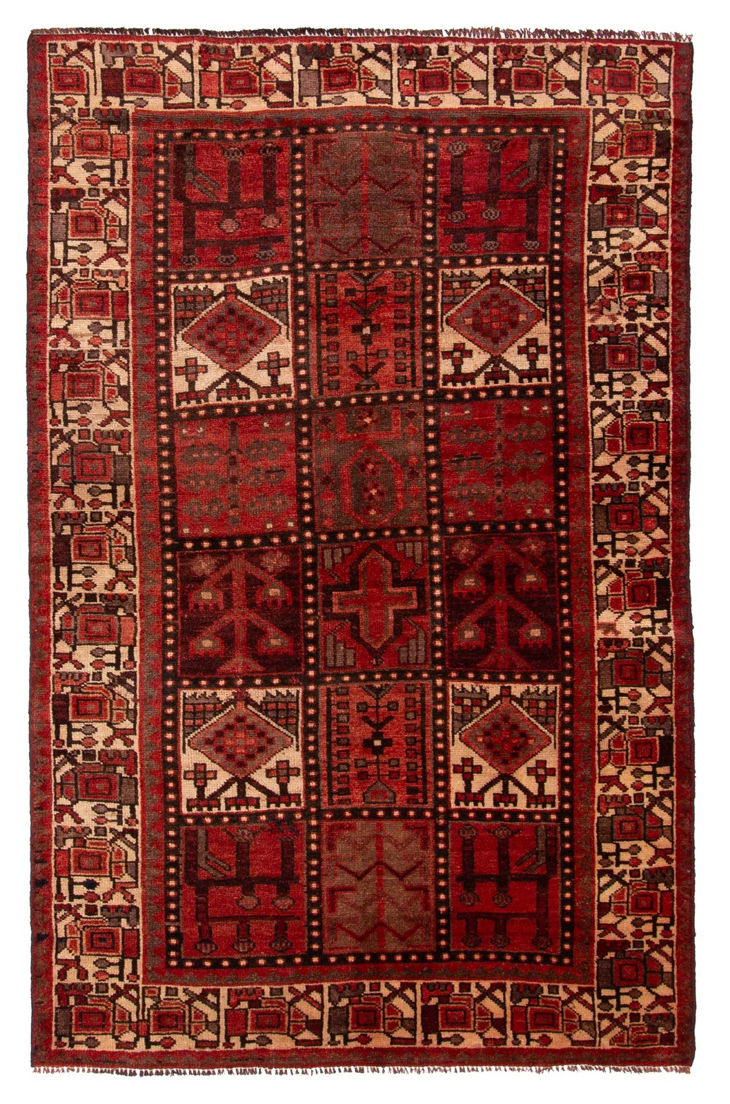 Vintage 4'11" x 7'7" Traditional Hand Knotted Vegetable Dye Wool Area Rug gallery