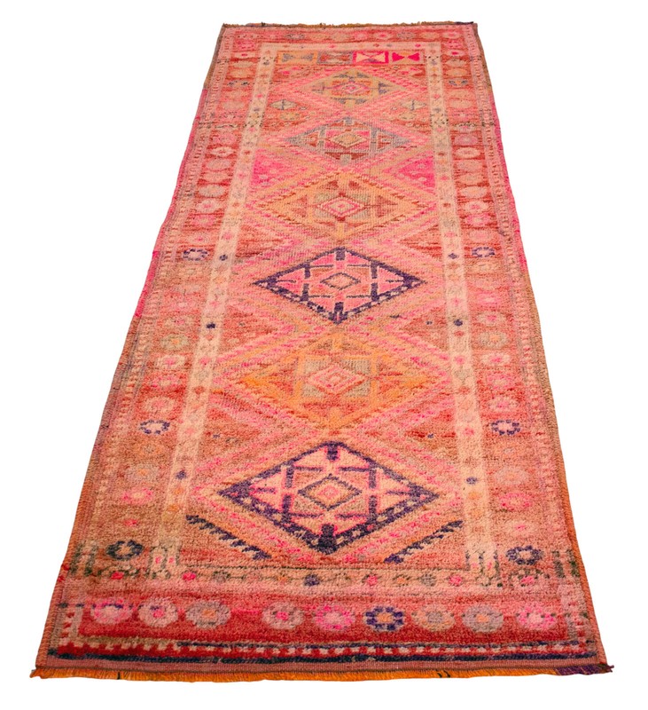 Antique Turkish Runner Hand made Natural Dyes Short Runner Rug 2.11 x 7.9 ft gallery